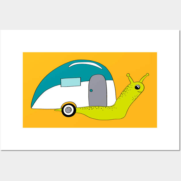 Snail Camper Wall Art by Alissa Carin